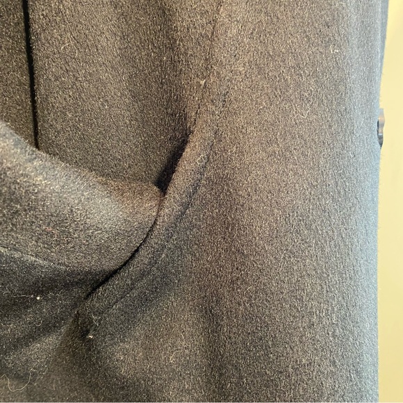 Vintage Black Button Down Round Collar Coat - Picture 5 of 12